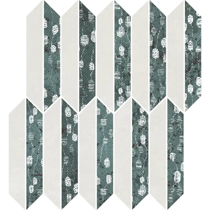 Mozaic Unique Lady Green mix mat 27,4 x 29,8 cm