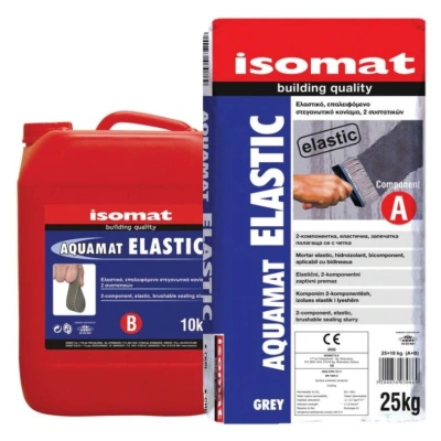 Mortar hidroizolant AQUAMAT-ELASTIC Grey 35 kg (A+B)