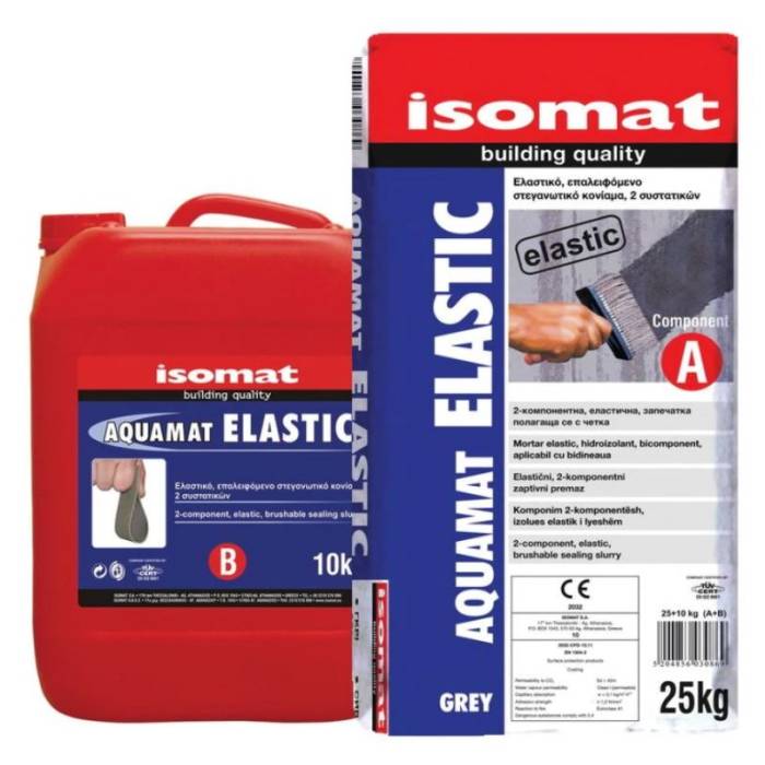 Mortar hidroizolant AQUAMAT-ELASTIC Grey 35 kg (A+B)