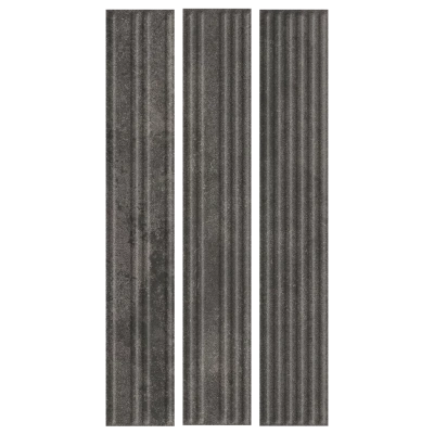 Faianță Carrizo Basalt struktura stripes mix mat 6.6 x 40 cm