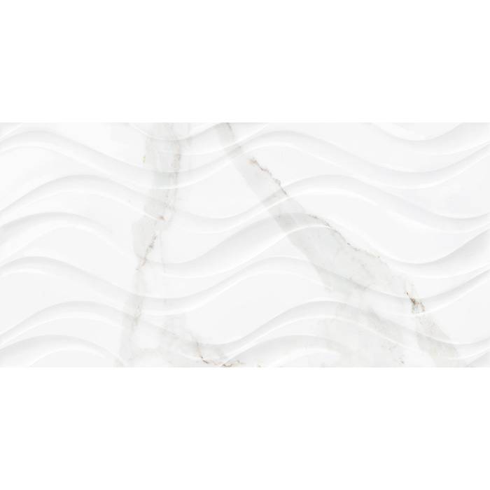 Faianță Delphi Waves White 25 x 50 cm