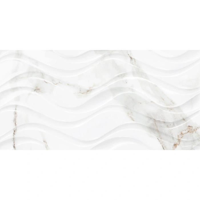 Faianță Delphi Waves White 25 x 50 cm