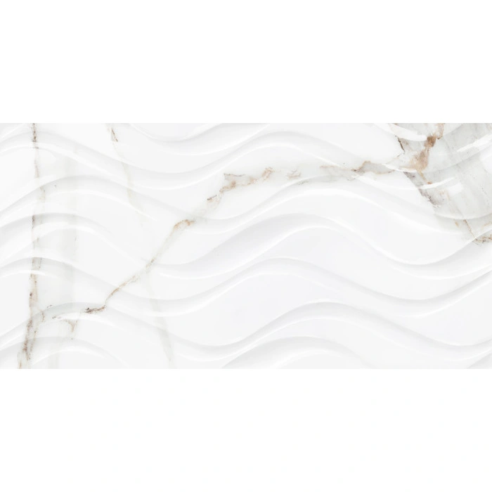 Faianță Delphi Waves White 25 x 50 cm