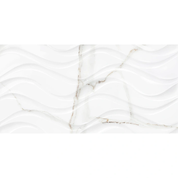 Faianță Delphi Waves White 25 x 50 cm