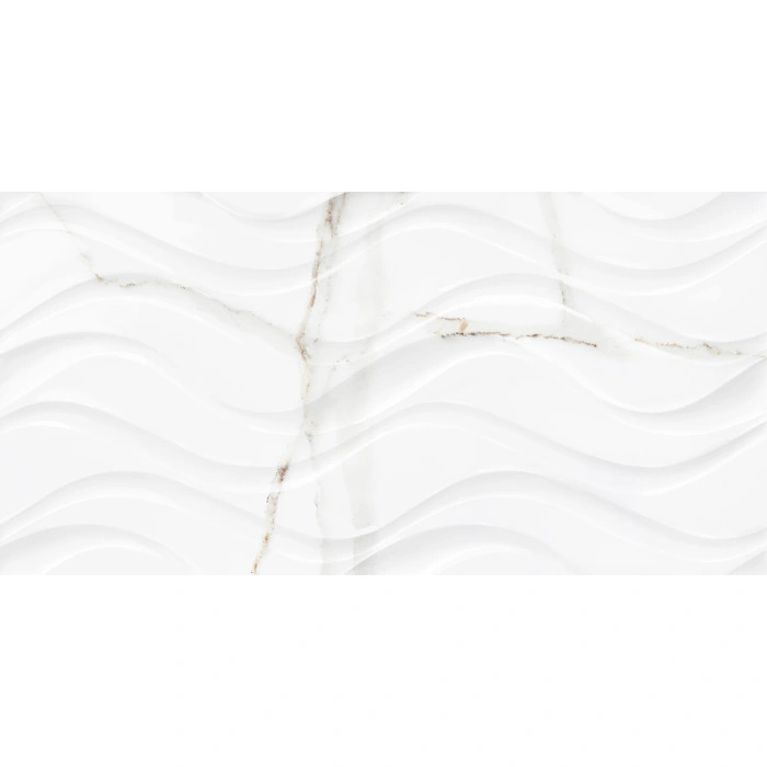 Faianță Delphi Waves White 25 x 50 cm