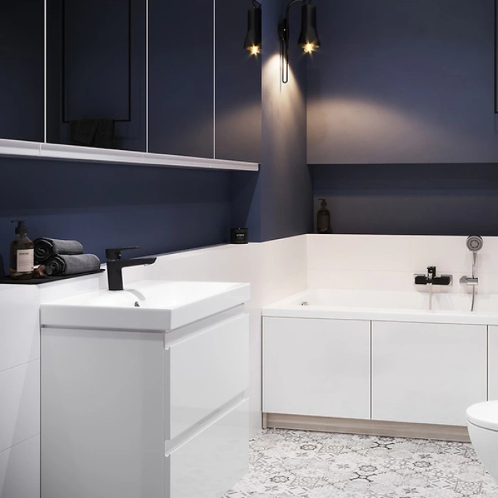 Set mobilier B275 Moduo 60 cm alb + lavoar, DSM, Cersanit