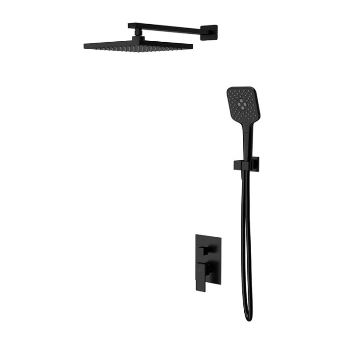 Set de Duș Încastrat Bari Cersanit, negru
