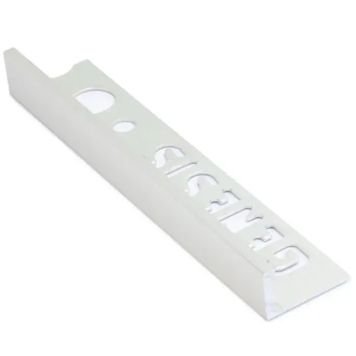 Colțar/ Profil drept exterior din aluminiu eloxat muchii exterioare 10 mm - argintiu lucios