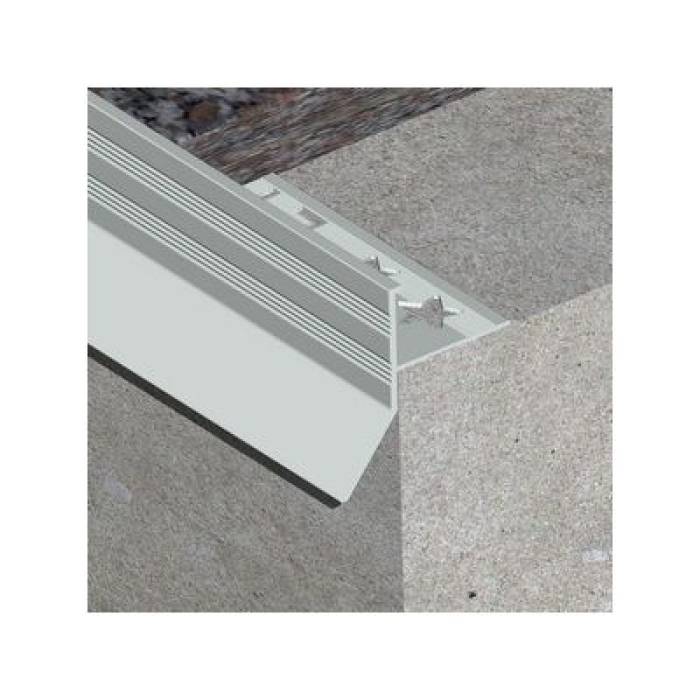 Profil picurător Lineco pentru terasă din aluminiu eloxat 12 mm - argintiu satinat