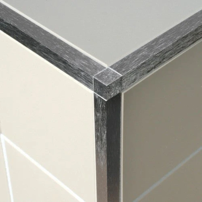 Colțar/ Profil colț exterior din aluminiu eloxat 10 x 12 mm - negru mat