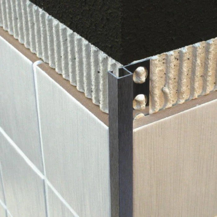 Colțar/ Profil colț exterior din aluminiu eloxat 10 x 12 mm - negru mat