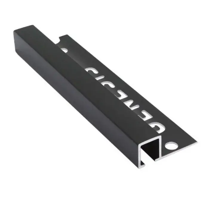 Colțar/ Profil colț exterior din aluminiu eloxat 10 x 12 mm - negru mat