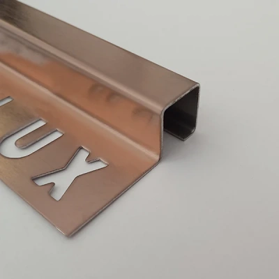 Baghetă pătrată din inox 10 mm - cupru periat