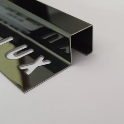 Baghetă pătrată din inox 12 mm - negru oglindă