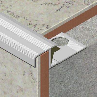 Protecție Prolux pentru trepte ceramice ATD107 10 mm - argintiu satinat