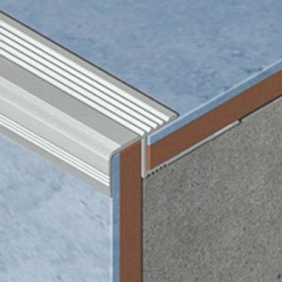 Protecție XLine pentru trepte ceramice XTD 23 mm - argintiu satinat