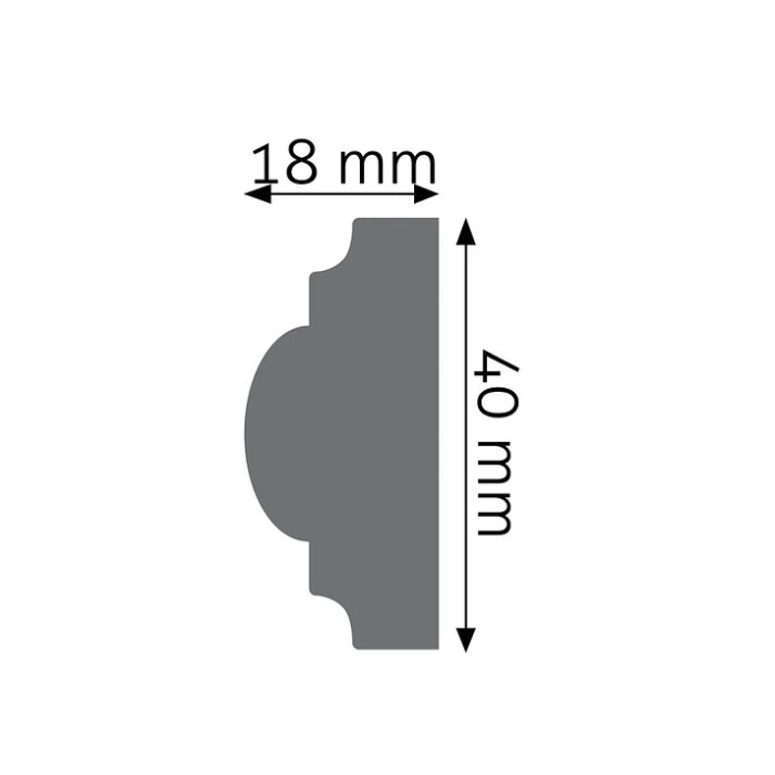 Brâu decorativ alb din DUROTEC 02