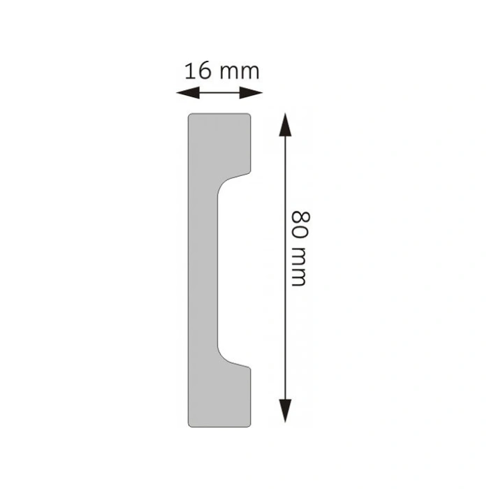 Plintă decorativă albă din DUROTEC 28