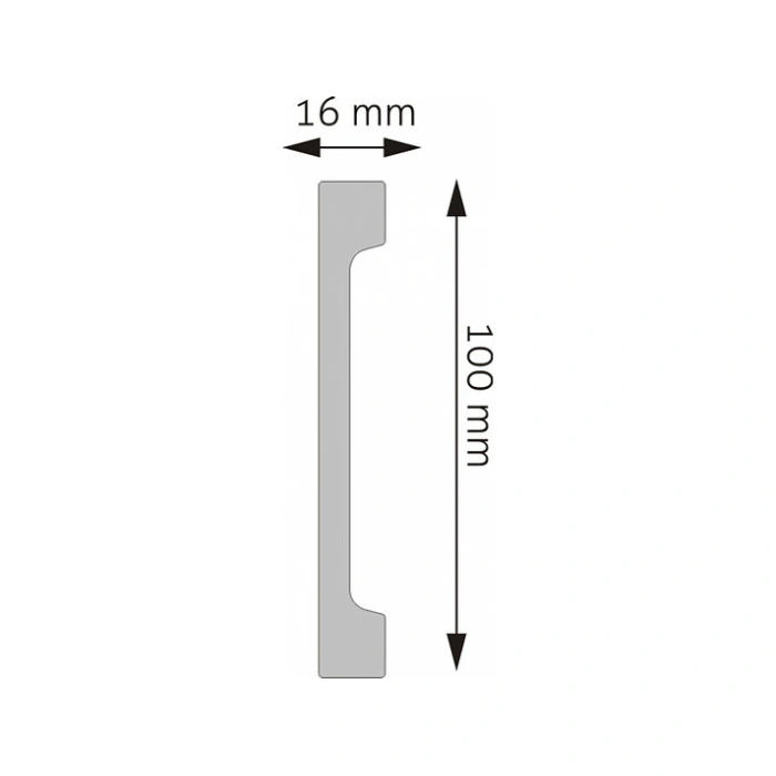 Plintă decorativă albă din DUROTEC 29