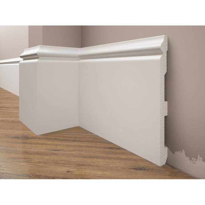 Plintă decorativă albă din DUROTEC 33