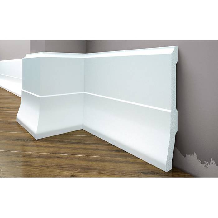 Plintă decorativă albă din DUROTEC 35