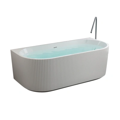 Cadă ovală freestanding Rona riflată 170 x 80 x 58 cm MC18