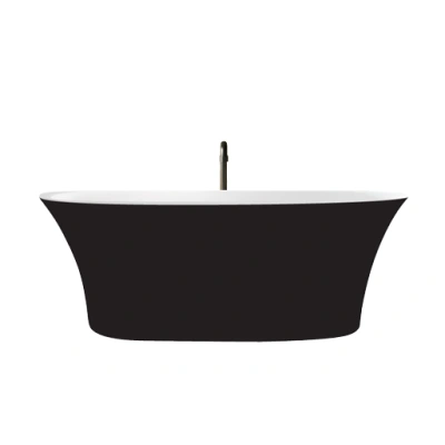 Cadă ovală freestanding Ralu black 170 x 78 x 58 cm MB20BLK