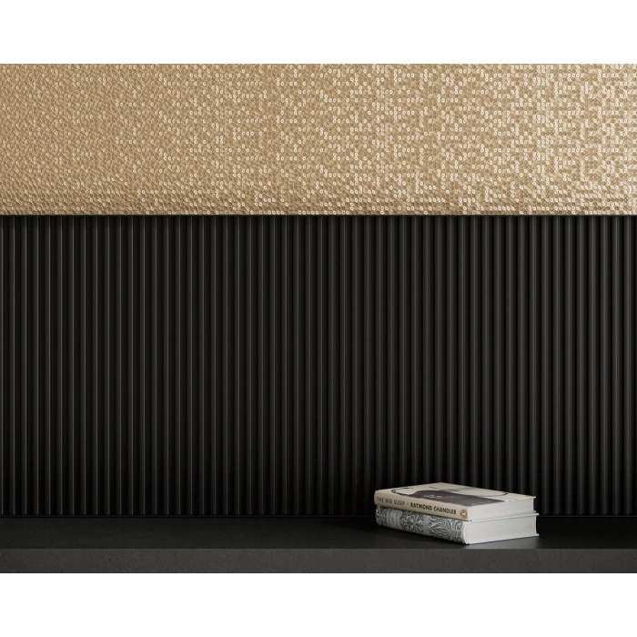 Faianță Decor Noisy Whisper Gold struktura 39,8 x 119,8 cm