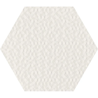 Hexagon Noisy Whisper White 17,1 x 19,8 cm