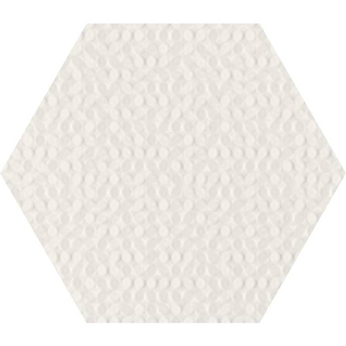 Hexagon Noisy Whisper White 17,1 x 19,8 cm