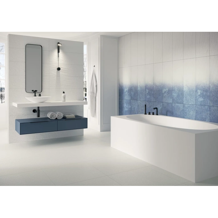 Faianță Nightwish Navy Blue tonal struktura 25 x 75 cm